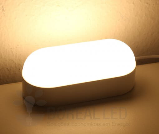 Arandela Externa LED Tartaruga 8W Branco Luz Branco Quente 3000K Luz Sollar