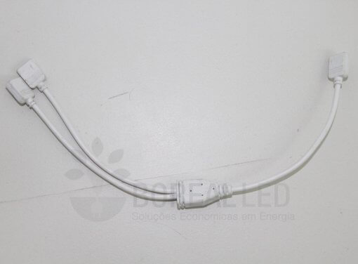 Cabo Extensor Emenda Fita LED RGB 3528 5050 2 vias saídas