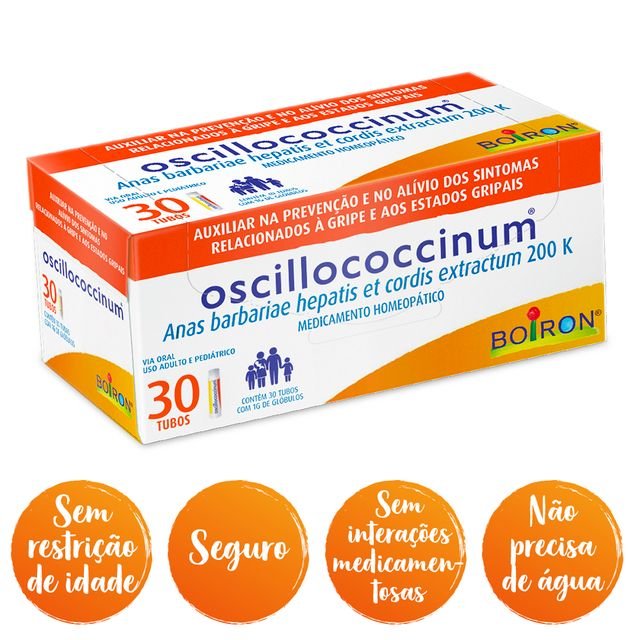 OSCILLOCOCCINUM BOIRON 30 DOSES PARA GRIPES E ESTADOS GRIPAIS