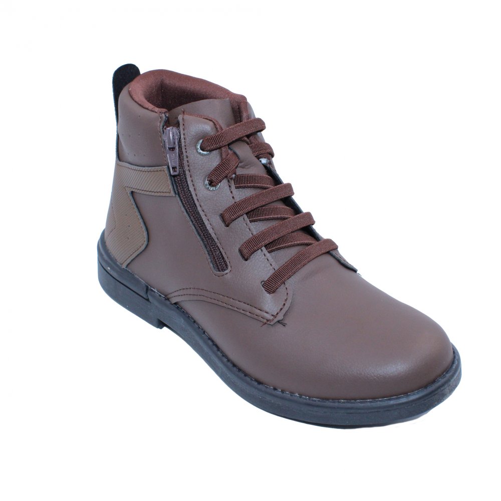 Menino Marrom Bota Kidy Marrom Bota Infantil Masculina Walk Kidy