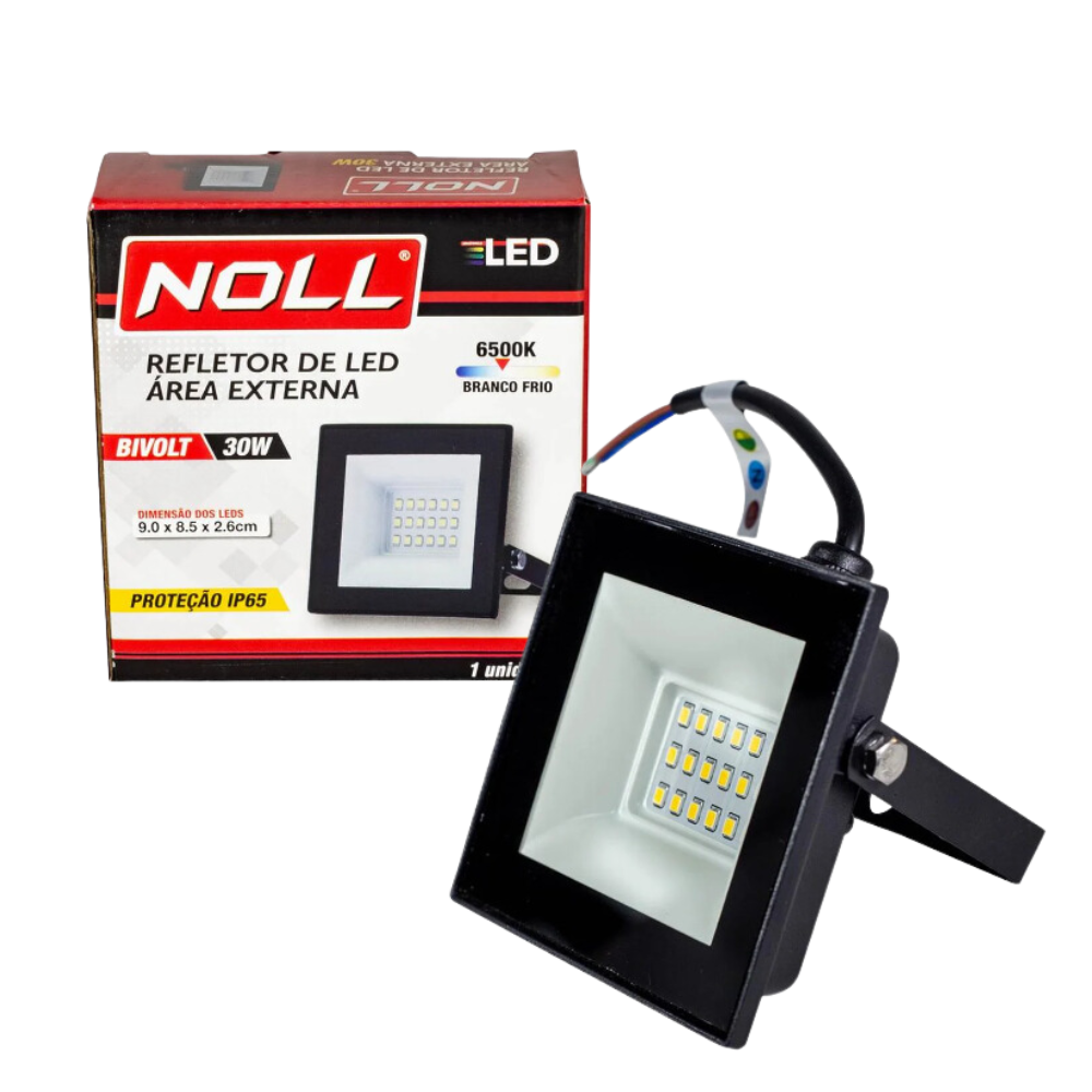 Refletor Led - 30w 6500k Area Externa
