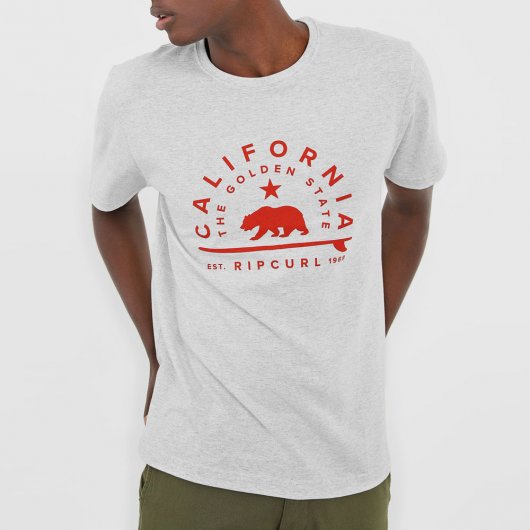 camiseta rip curl cinza