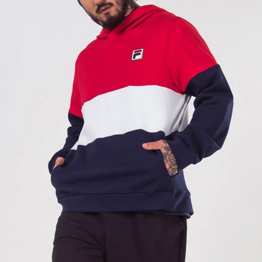 vintage fila moletom com capuz