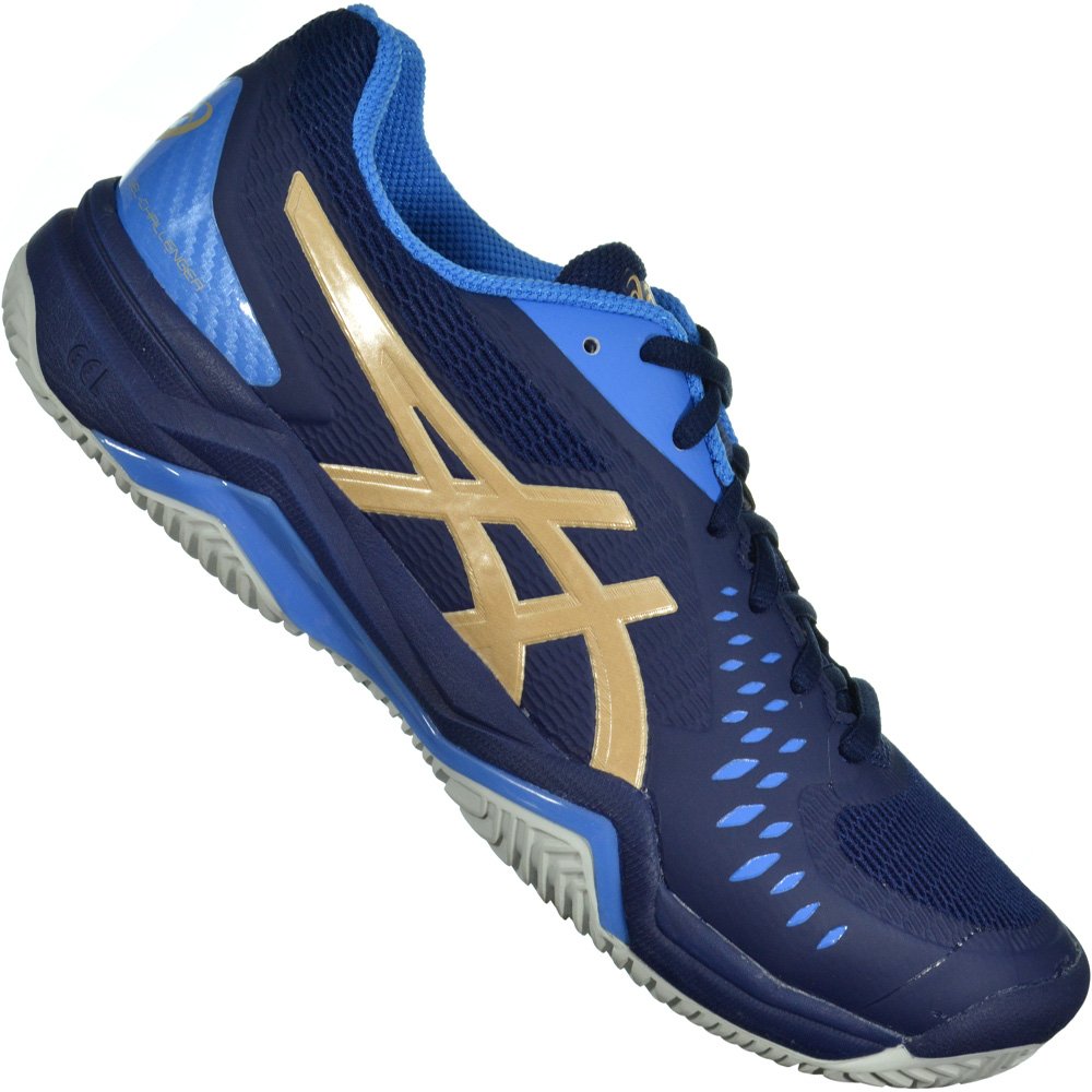 tênis asics gel challenger 11 clay azul e branco