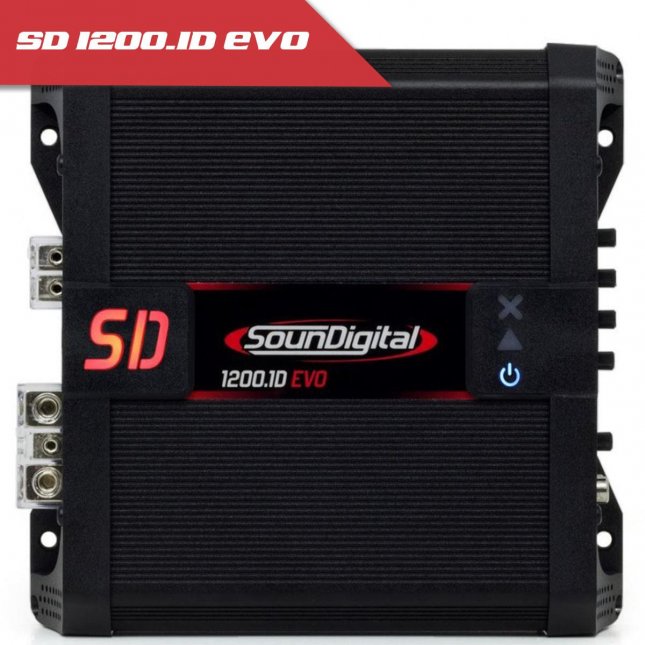 Módulo Soundigital SD 1200 EVO II BLACK 1 Canal 1200 Watts RMS 1