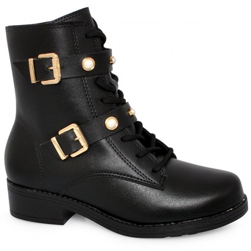 Bota Coturno Moleca 5306111 Preto