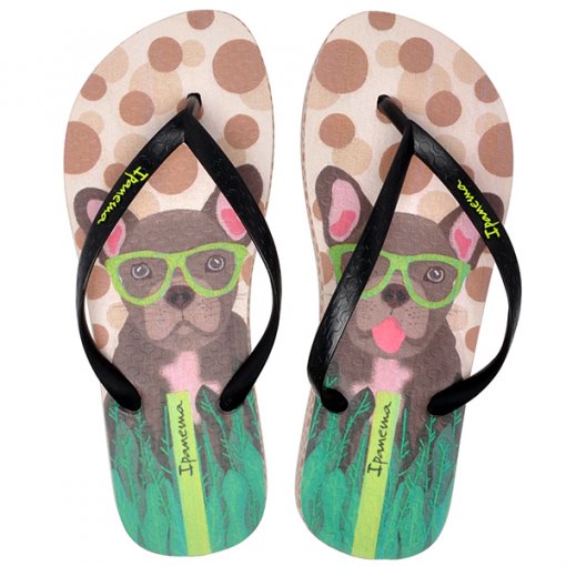 Chinelo Ipanema Feelings 26422 Bege/Preto/Verde