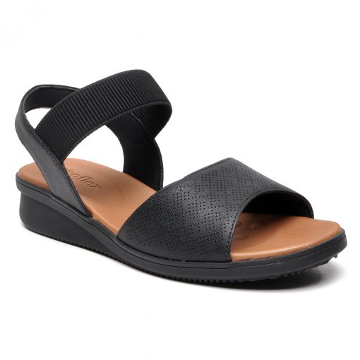 Sandália Papete Usaflex Feminina Plataforma Couro AE2013