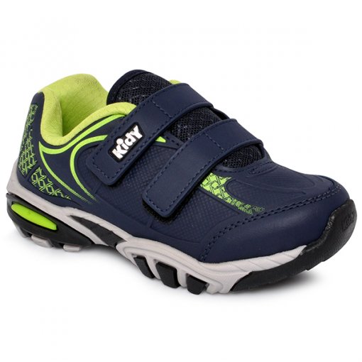 Tênis Infantil Kidy 007-0465-2086 Azul Marinho/Verde Limão