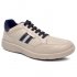 Sapatnis Casual Latittude Couro B452 Gelo/Azul Marinho