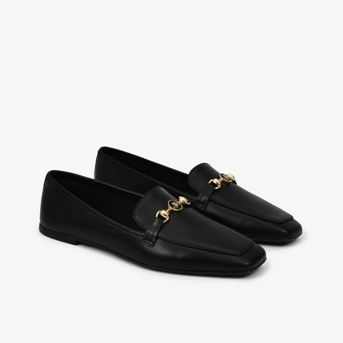 ゆうこ② Loafer Jorge Bischoff Preto Couro Feminino