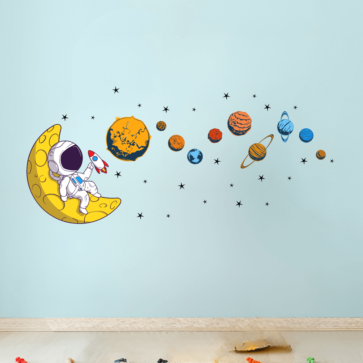 Adesivo de Parede: Quarto Infantil - Astronauta