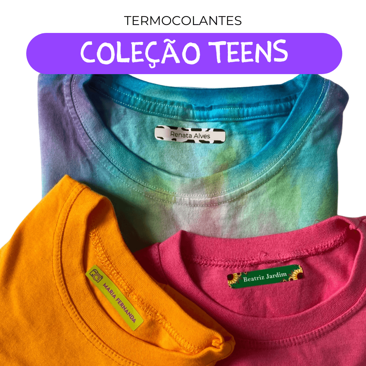 Etiquetas Termocolantes para Roupas e Tecidos - Teens