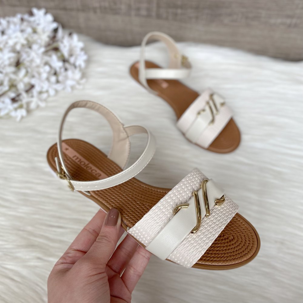 デサント ミドラー Oサイズ Sandália Rasteirinha Moleca 5297.473 Feminino