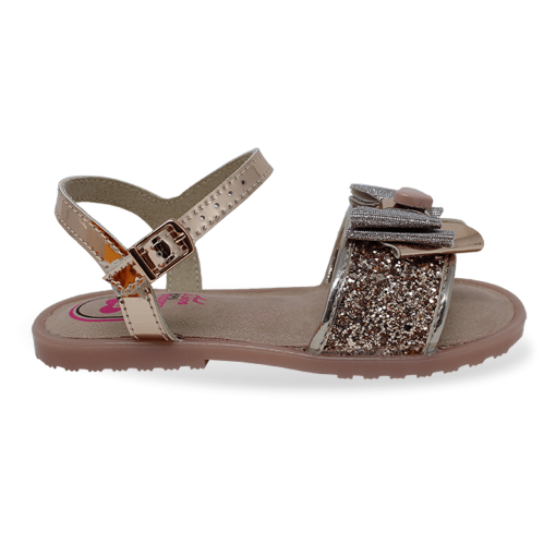 Sandalia Molekinha 2700.102 Maxxi Gliter Glamour/metal Glamo