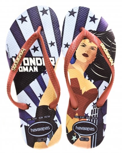 chinelo havaiana mulher maravilha