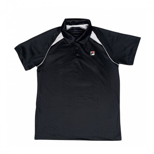 Camisa Masculina Polo Fila 1242223 Tennis Line II Preto/Branco