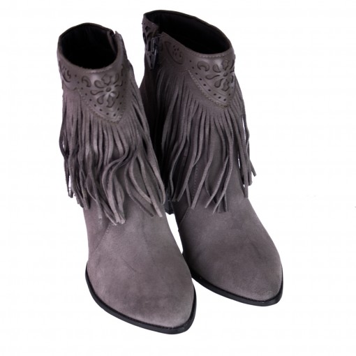 Bizz Store Bota Feminina Lillys Closet Franjas Country Suede