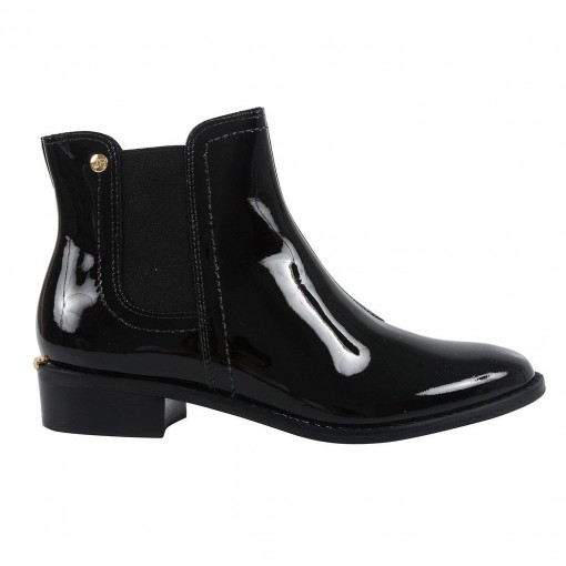 botas verniz cano curto