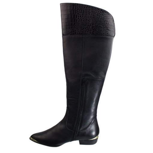 Bizz Store Bota Over The Knee Feminina Lilly's Closet Preta