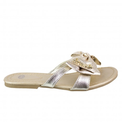Bizz Store - Chinelo Infantil Feminino Bibi Lollipop Dourado