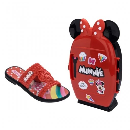 Chinelo Infantil Menina Grendene Kids Minnie Mini Geladeira 22491 -  Preto/vermelho | Bizz Store