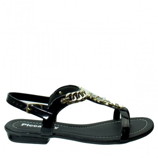 sandalia rasteira piccadilly preta