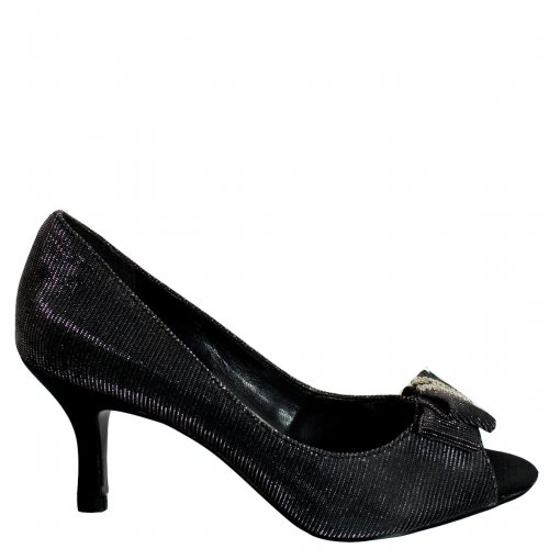 Bizz Store - Sapato Peep Toe Feminino Século XXX Salto Baixo