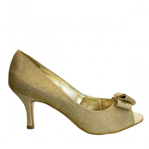 Bizz Store - Sapato Peep Toe Feminino Século XXX Salto Baixo