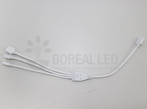 Cabo Extensor Emenda Fita LED RGB 3528 5050 3 vias saídas