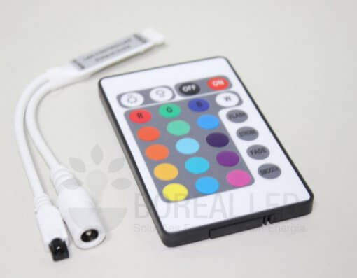 Controladora Slim e Controle Remoto p/ Fita LED RGB 3528 5050 12V