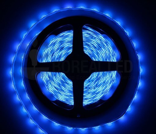 Fita LED 5050 Azul 5 Metros 300 Leds 12V IP65 Prova D'agua