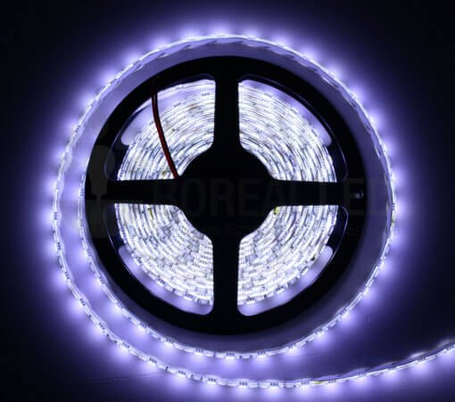 Fita LED 5050 Branco Frio 300 Leds 5 Metros 12V IP65 Dupla Face