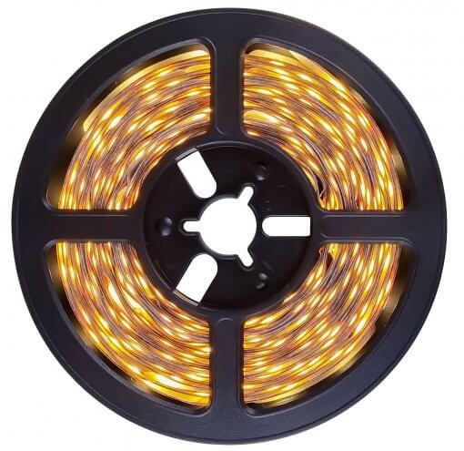 Fita LED 5050 Branco Quente 300 Leds 5 Metros 12V IP20 Uso Interno