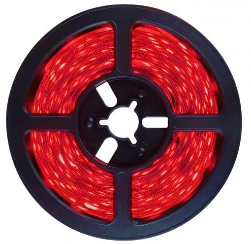 Fita LED 5050 Vermelha 300 Leds 5 Metros 12V IP65 Dupla Face