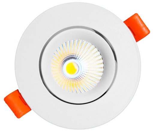 Spot LED COB Embutir Redondo 3W Direcionável Bivolt Maxtel
