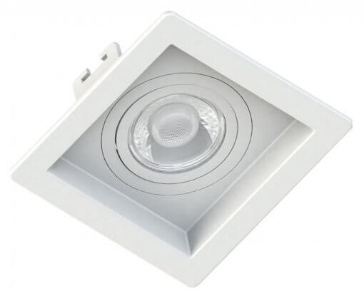 Spot/Luminária Embutir Recuado Quadrado PAR20 E27 13X13cm Orbital