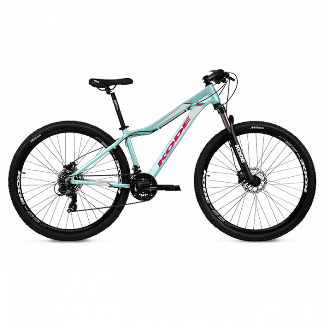 Bicicleta Hilde Shimano 21V (Verde e Rosa) - Kode