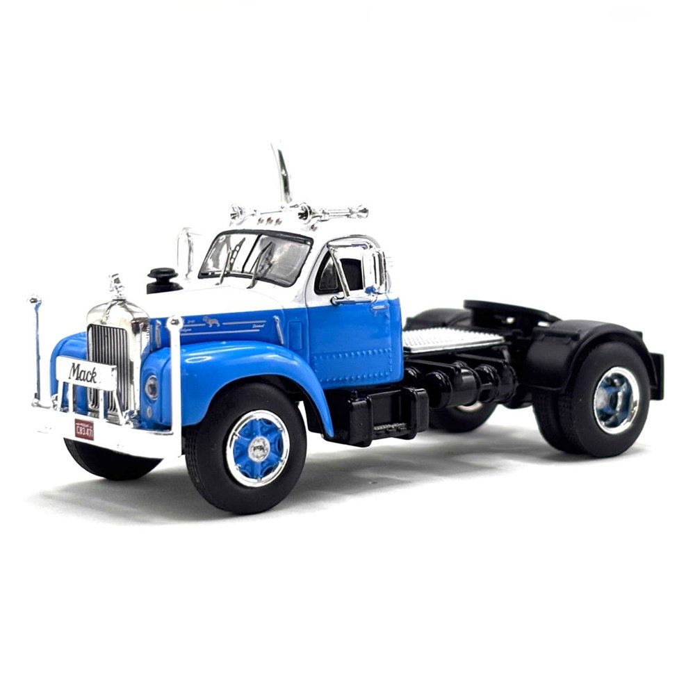 Miniatura Caminhão Mack B 61 (1953) - Azul/Branco - 1:64 - Ixo Models