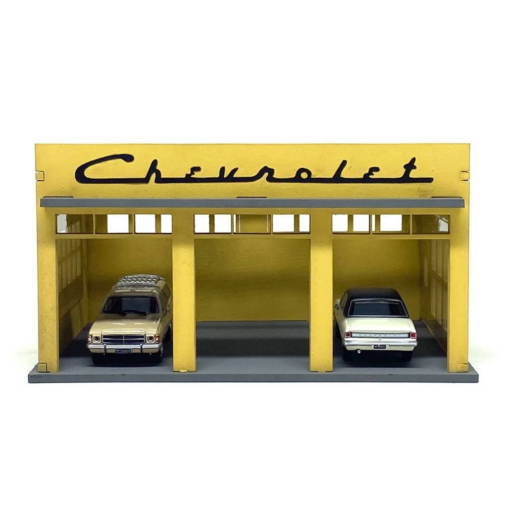 Miniatura Diorama Oficina Chevrolet - 1:64 - Dio Studios