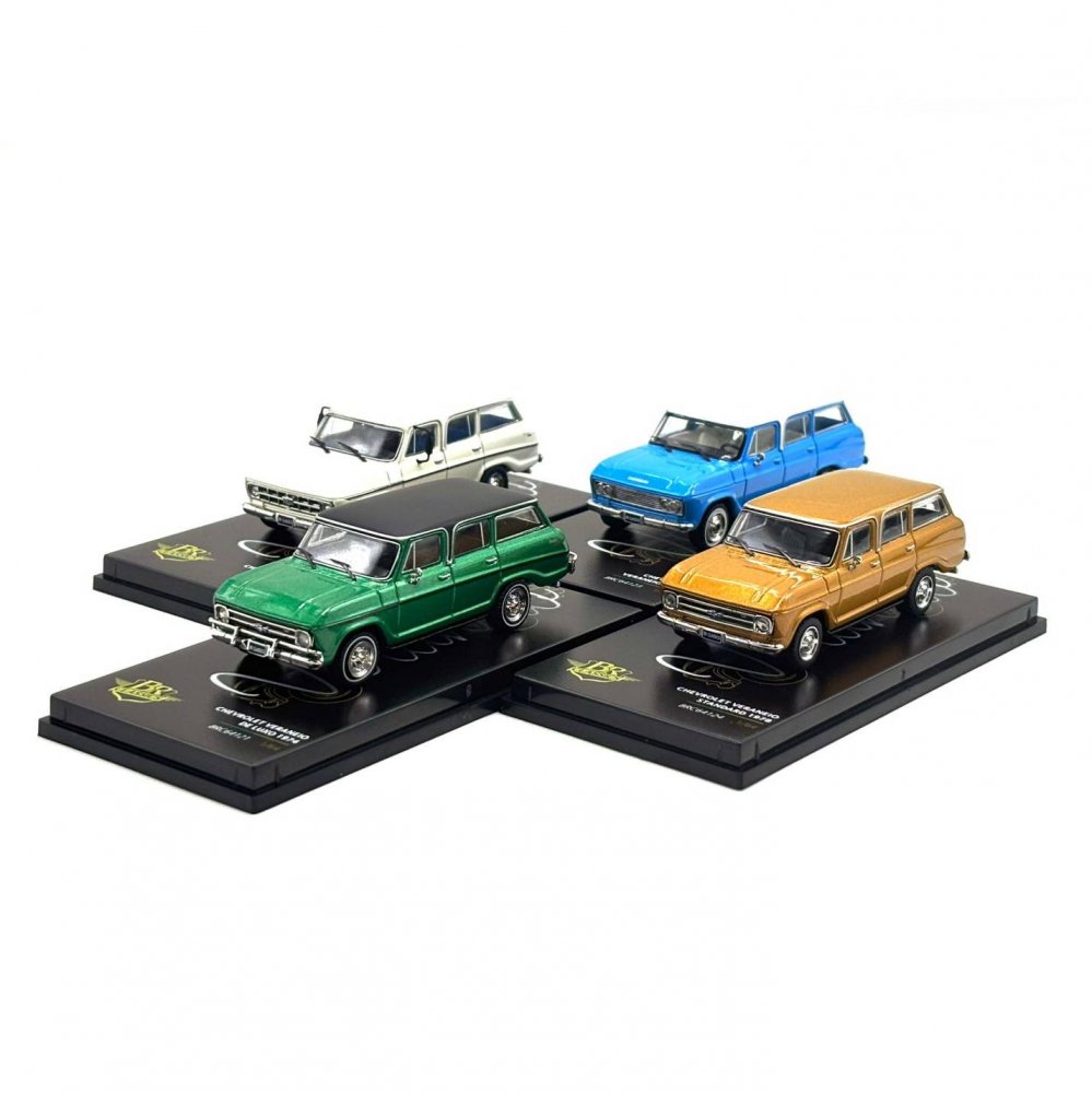 Série Completa 4 Miniaturas Chevrolet Veraneio - Series 9 - 1:64