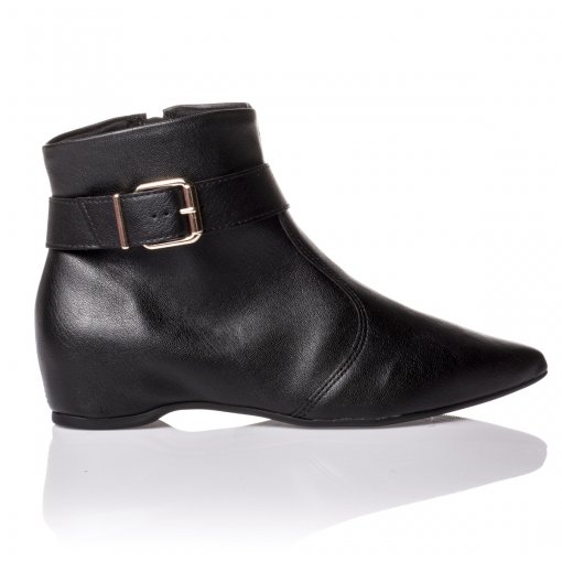 bota cano curto salto baixo bico fino