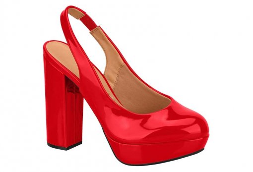 sapato feminino vermelho salto alto