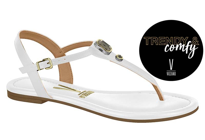 rasteira branca vizzano