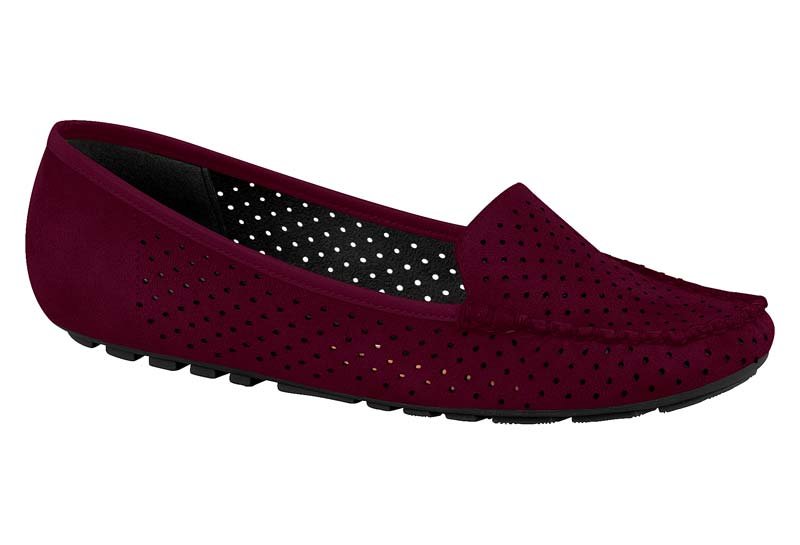 mocassim feminino vinho