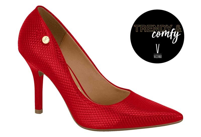 sapato vizzano vermelho