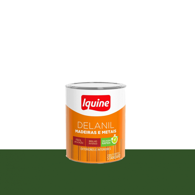 Tinta Esmalte Verde Folha Alto Brilho Standard 750ml - Delanil Iquine