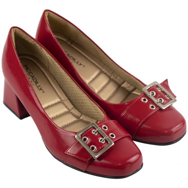 Piccadilly Sapato Vermelho Anabela Anabela Piccadilly Piccadilly