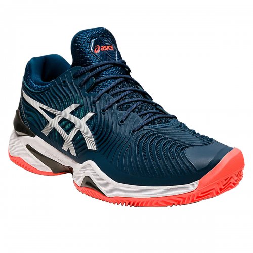 tênis asics court ff azul e vermelho