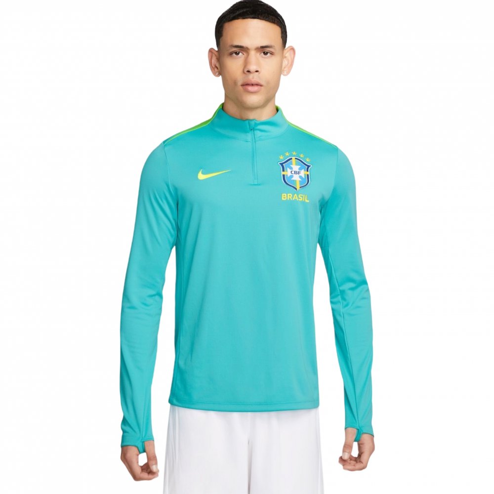Camisa Azul BlusÃ£o Nike Brasil Masculino Camisa Manga Longa Nike